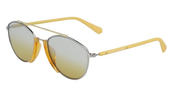 Óculos Calvin Klein Jeans Ckj19306S 701 Amarelo Lente Amarelo Degradê Tam 53