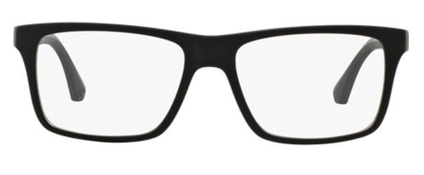 Óculos de Grau Emporio Armani EA3034 5229 Preto Fosco Lentes Tam 55