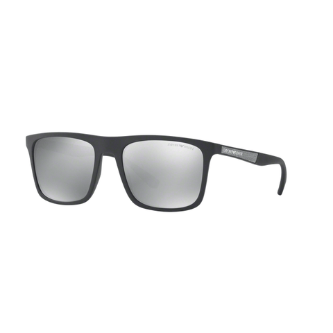 Emporio Armani EA4097 5042Z3 Preto Lente Espelhada Cinza Prata Tam 56