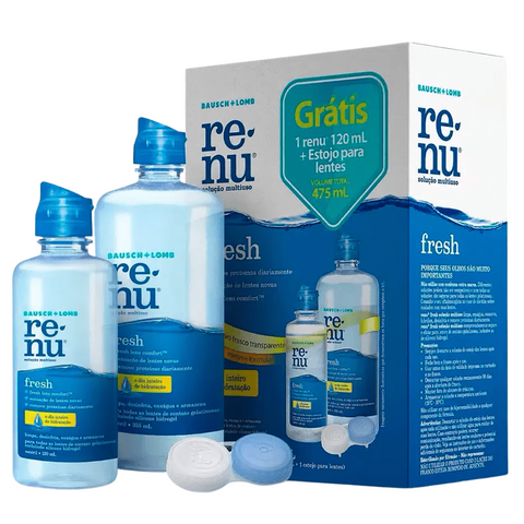 Renu Fresh - Solução Multiuso 355ml +120ml + Estojo Para Lentes